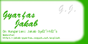 gyarfas jakab business card